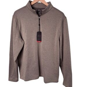Greg Norman Collection Men's Tan Quarter-Zip Sweatshirt Activewear NWT